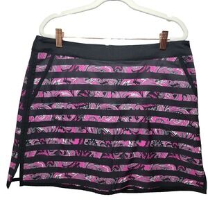 Lady Hagen Golf Paisley Skort Womens 10 Skirt Pickleball Active Purple Black